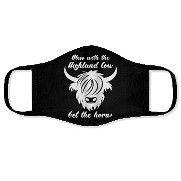 Discover Mess With The Highland Cow Get The Horns Face Masks