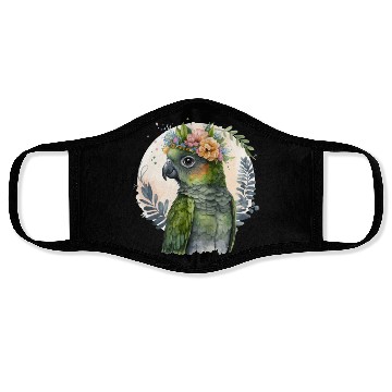 Discover Cute Conure Parrot Bird Flower Crown Pet Birds Face Masks