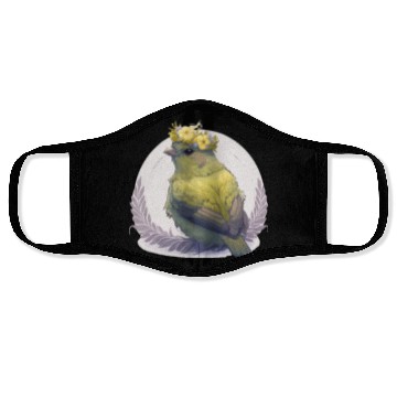 Discover Cute Canary Bird Flower Crown Pet Birds Face Masks
