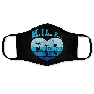 Discover Man I Love Felines Face Masks