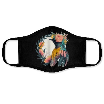 Discover Cute Bird Of Paradise Bird Flower Crown Pet Birds Face Masks