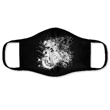 Discover Biker With Helmet Off-road Ride Splash Style Face Masks