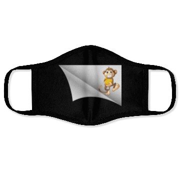 Discover the monkey under the patch Face Masks