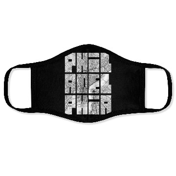 Discover Philadelphia USA City Map Typography Light Face Masks