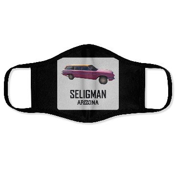 Discover Old car city of Seligman in Arizonna, US Route 66 Face Masks