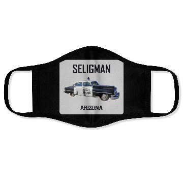 Discover Old car city of Seligman in Arizonna, US Route 66 Face Masks