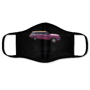 Discover Old car city of Seligman in Arizonna, US Route 66 Face Masks