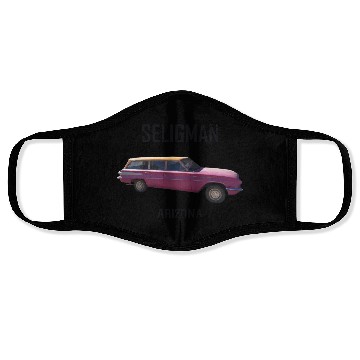 Discover Old car city of Seligman in Arizonna, US Route 66 Face Masks