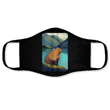Discover Capybara Nature Capibara Face Masks