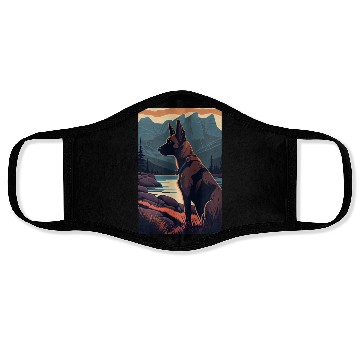 Discover Belgian Malinois Nature Face Masks