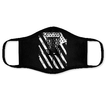 Discover Patriotic Disc Golf American Flag Distressed Face Masks