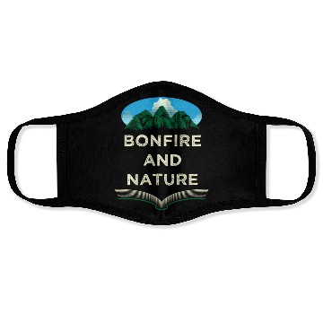 Discover Bonfire and Nature Camping Wildlife Camper Outdoor Face Masks