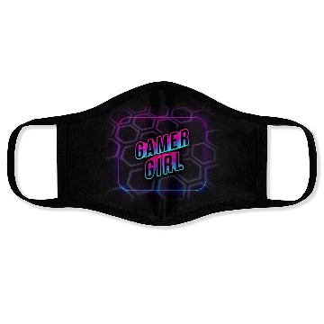 Discover gamer girl neon 3d Face Masks