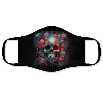 Discover Pastel Flowery Skull Face Masks