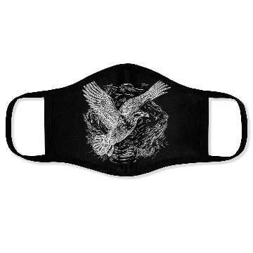 Discover Flying Seagull Over The Sea Face Masks