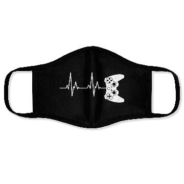 Discover Video Game Gamer Heartbeat Video Game Lover Face Masks