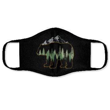 Discover Grizzly Mountain Wildlife Bear Face Masks