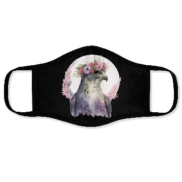Discover Falcon Birds Of Prey Flower Crown Floral Bird Watc Face Masks