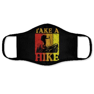 Discover Take a Hike Wanderlust Hiker Hiking Mountains Face Masks