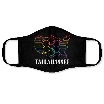 Discover Tallahassee Pride Month Pride Flag LGBT Community Face Masks