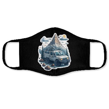 Discover Travel adventure veichle Face Masks