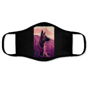 Discover Belgian Malinois Nature Face Masks