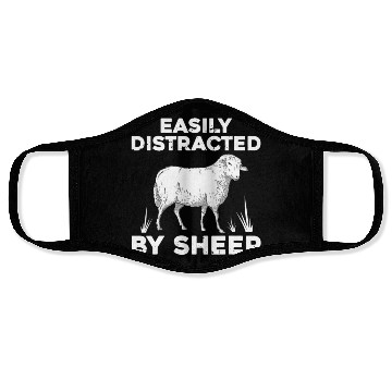 Discover Cute Sheep For Men Women Lamb Farm Animal Farmer Face Masks