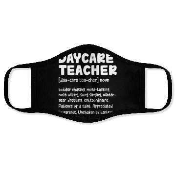 Discover Daycare Teacher Definition Face Masks