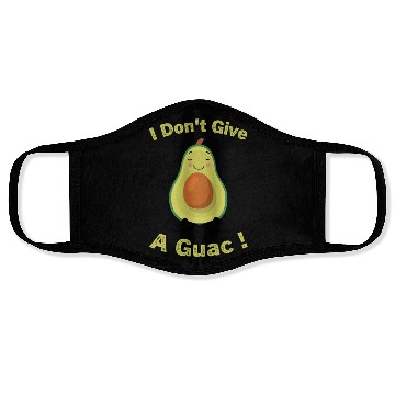 Discover I Don't Give A Guac ! Funny Avocado Pun Green Face Masks