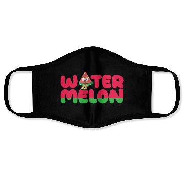 Discover Sweet watermelon typography. Face Masks