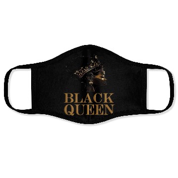 Discover Womens Black Queen Face Masks