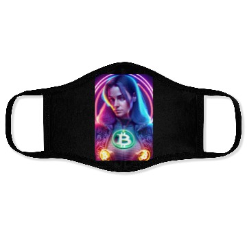Discover Bitcoin Woman Face Masks