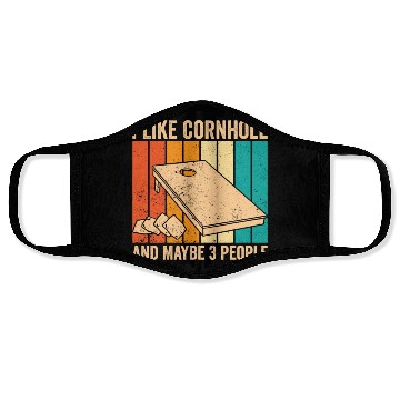 Discover Funny Cornhole Retro Face Masks