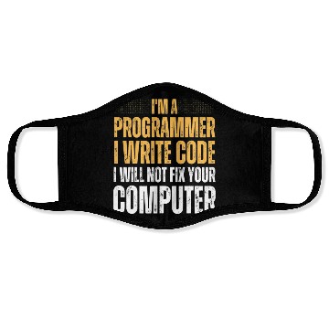 Discover Computer Science Programmer Saying For Men Women Face Masks