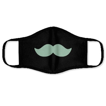 Discover Pastel Green Mustache November Man Cycling Face Masks