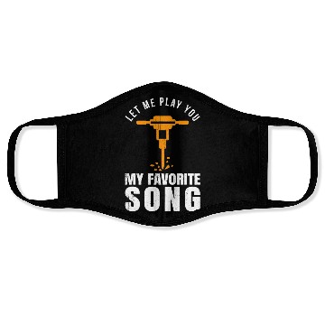 Discover Construction Worker Builder Jackhammer Favorite Face Masks