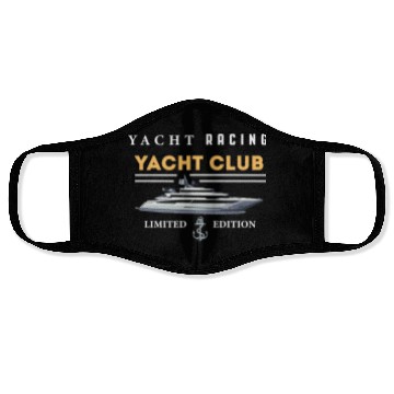 Discover Yacht Racing Yacht Club Face Masks