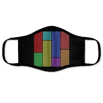 Discover Abstract modern art color combination in geometry Face Masks