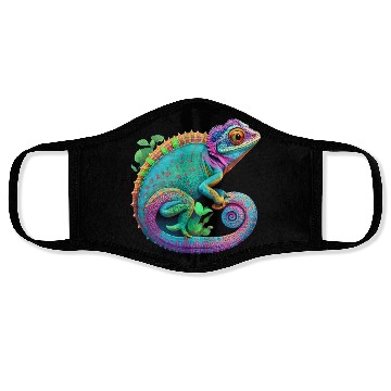 Discover Cute Chameleon is a colorful beautiful Cute animal Face Masks