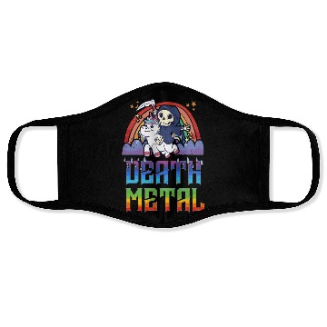 Discover Death Metal & Unicorn Rainbow Face Masks