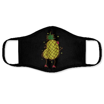 Discover Pineapple dancing tropical sweet Fruit Face Masks