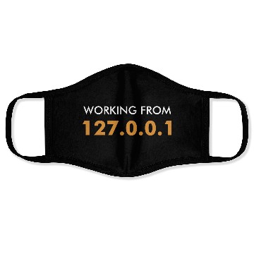 Discover Working From Home 127.0.0.1 Programmer Face Masks