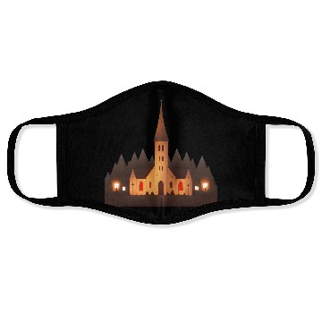 Discover small church in a town Face Masks