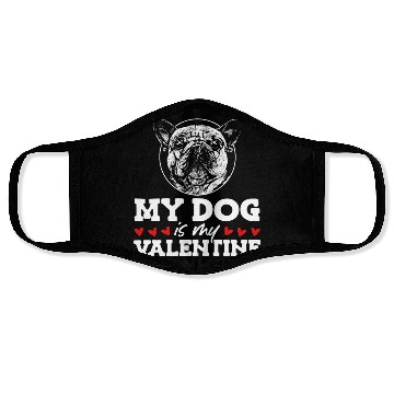 Discover My Dog Is My Valentine Date Cute Doggy Face Masks