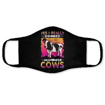 Discover Cow Cattle Breeder Farmer Cows Face Masks