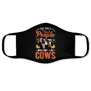Discover Cow Gift Farmer Cattle Breeder Cows Face Masks