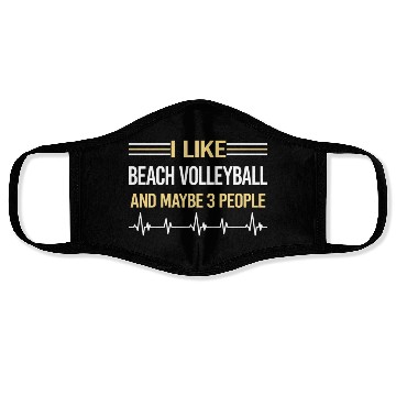 Discover 3 People Beach Volleyball funny Face Masks