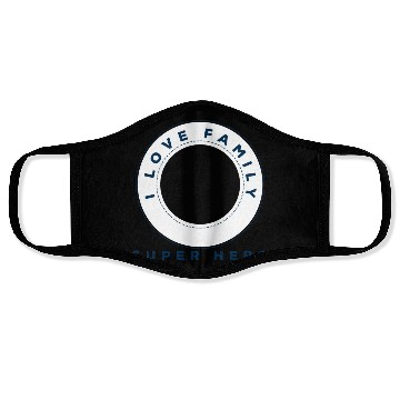 Discover I Love Family Face Masks