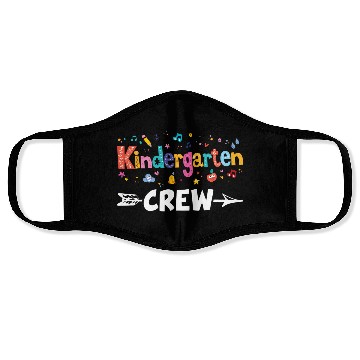 Discover Kindergarten Crew Teacher Team Kinder squad Face Masks
