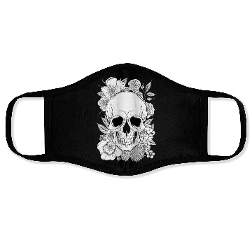 Discover Aesthetic Flowers Skull Art Face Masks